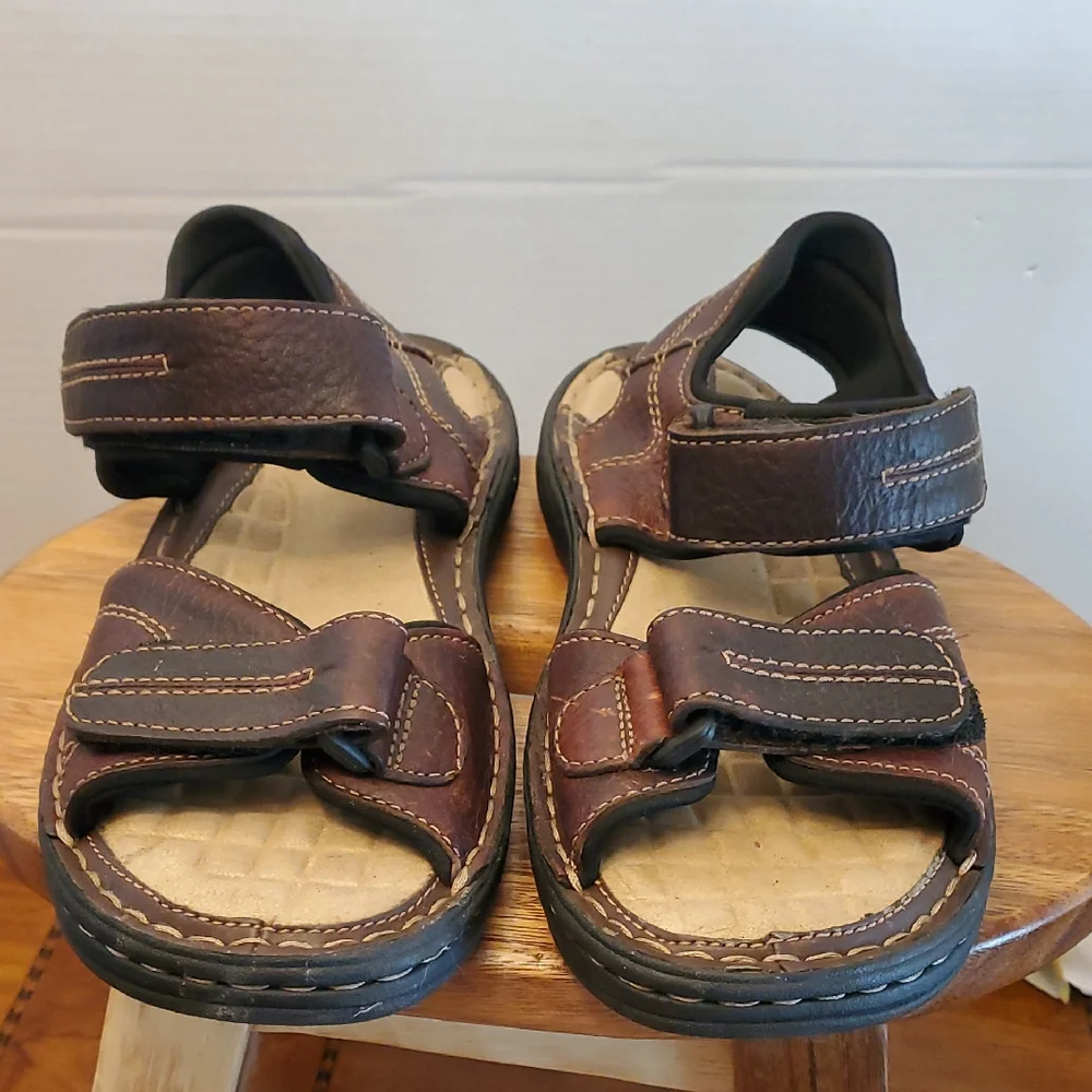 Dockers Men's Brown Leather Sandals Shoes 79-104158 Size 8 Medium